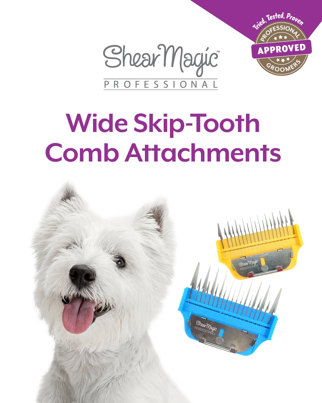 Shear Magic Wide Skip Tooth Comb Attachment kit
