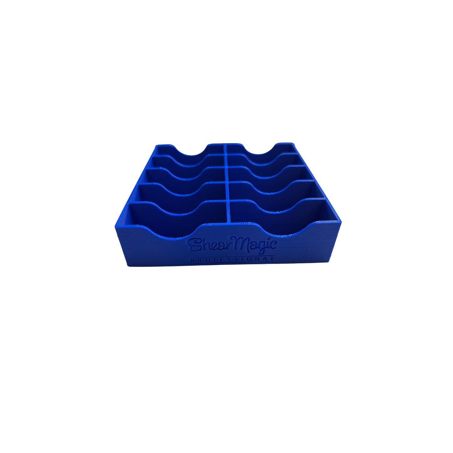 SW005bl Shear Magic 10 Slot standard blade width caddy Blue